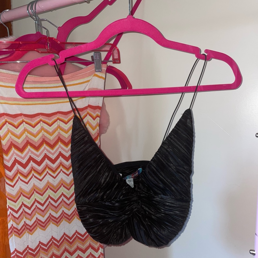 Urban Outfitters Black Twist Crop Top